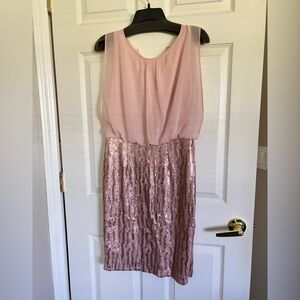 Elegant Pink Sequin Dress